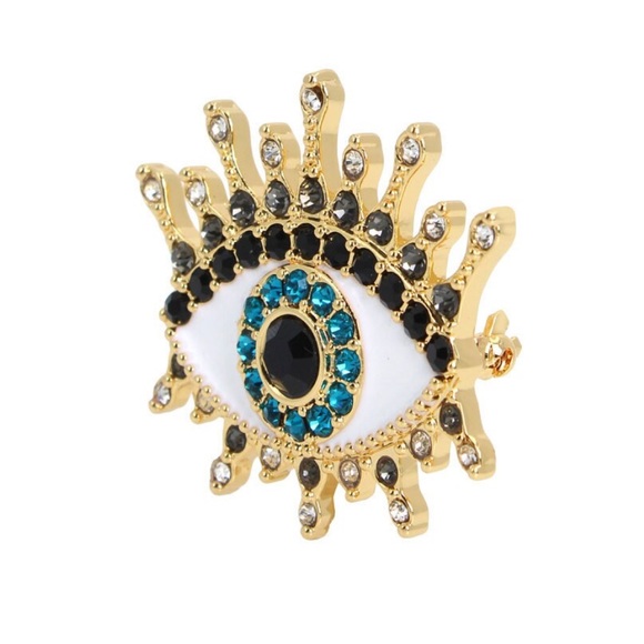 Kurt Geiger London Evil Eye Brooch - Picture 3 of 6